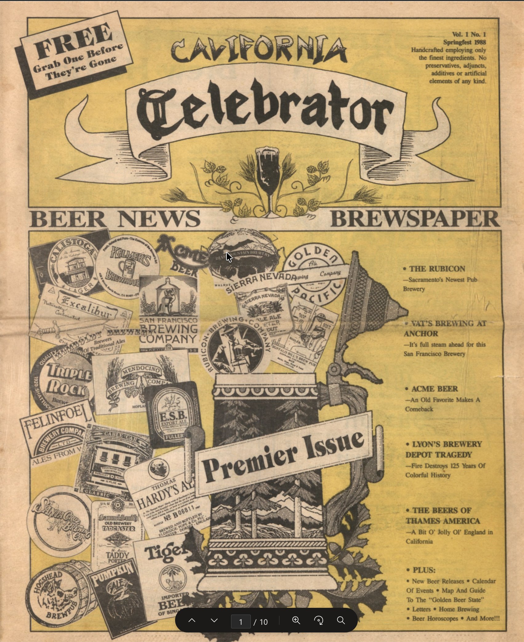 Celebrator Cover, Volume 1 Issue 1
