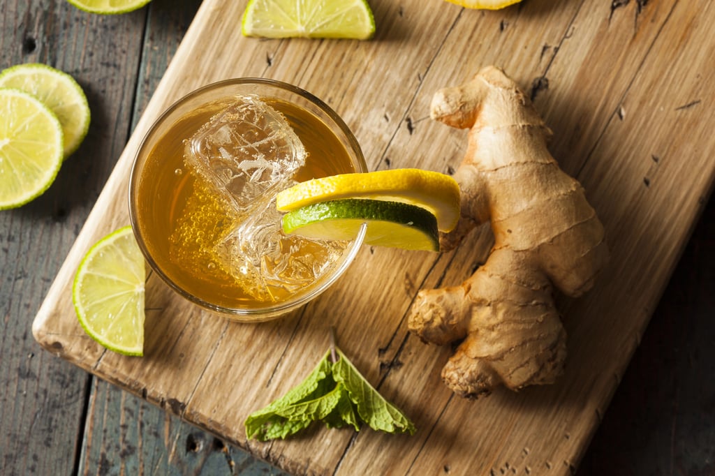 A kentucky mule surrounded by lime and ginger