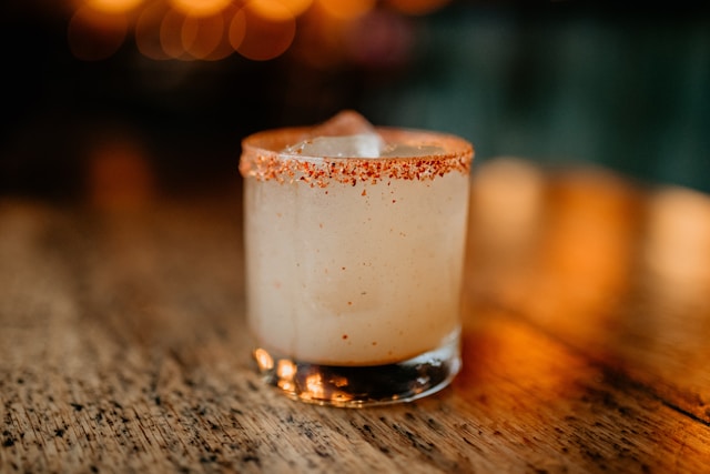 spicy bourbon mule in a glass