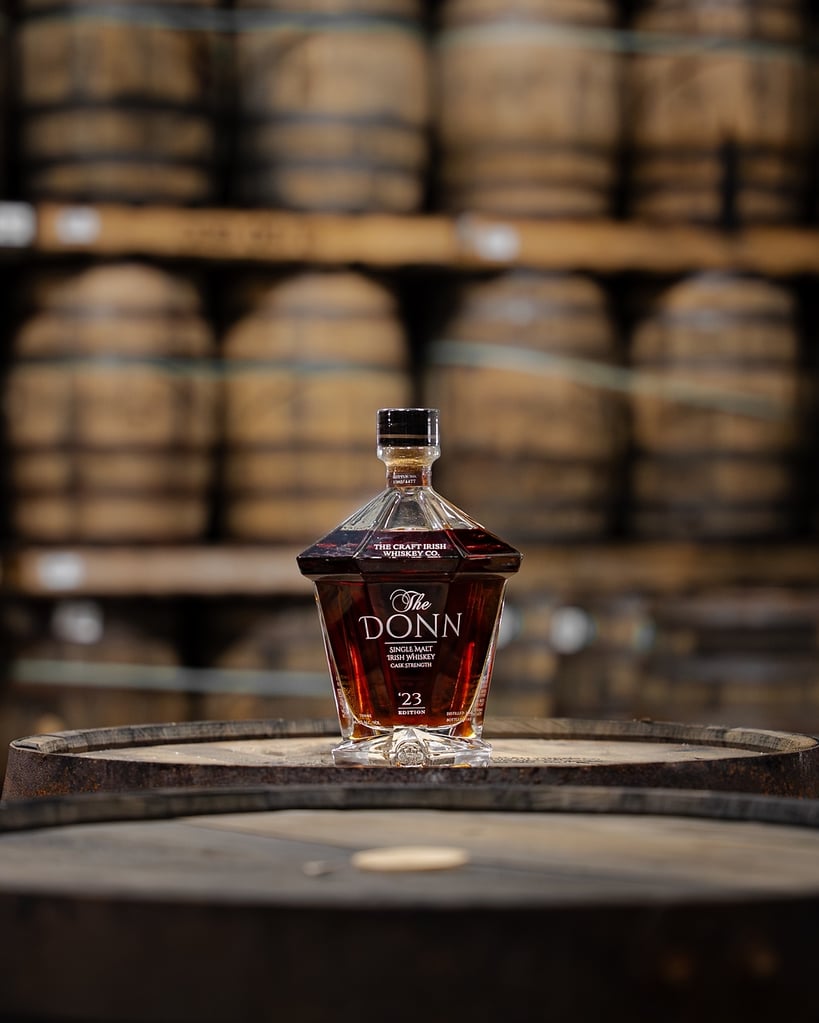 A bottle of Donn Whiskey
