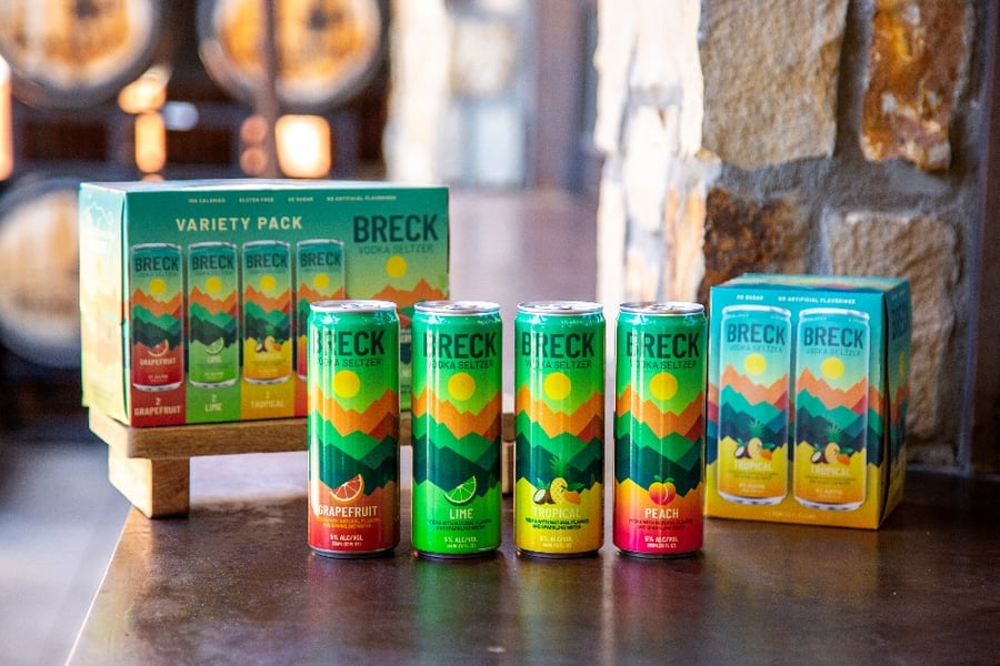 breck vodka seltzer cans and pack