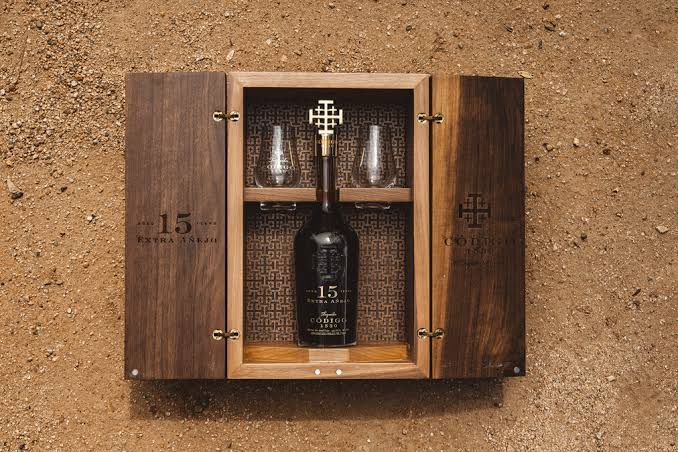 A bottle of Codigo 1530 rare tequila