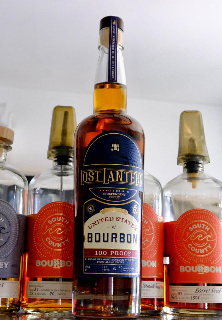 A bottle of United States of Bourbon blend with other spirits